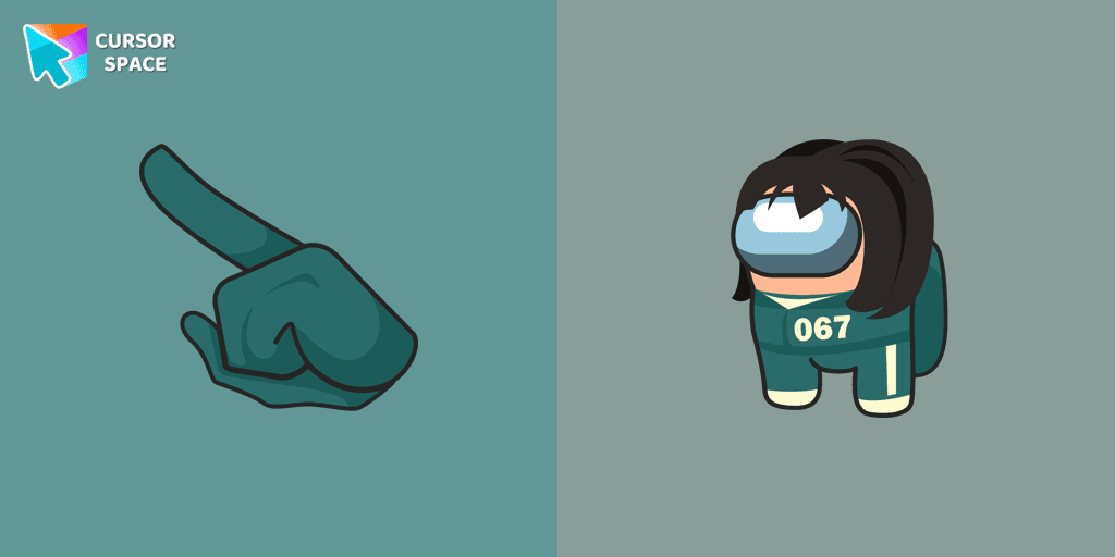 Among Us Squid Game Sae-Byeok Character cursor cursor pack